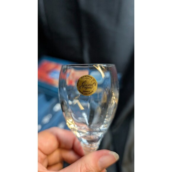 6 vintage Cristal D'arques box of six glasses 2 ounce - new - Picture 3 of 8